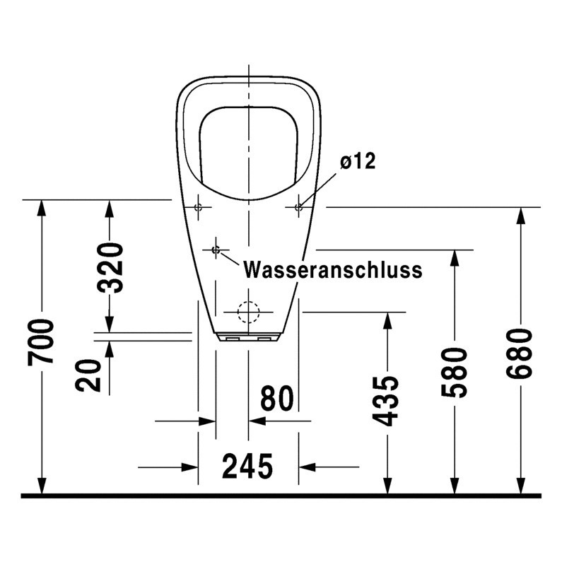 Immagine di Duravit ORINATOI Ultronic, modello elettronico a batteria, entrata posteriore nascosta, ad aspirazione, scarico orizzontale, senza mosca, WonderGliss, colore bianco 08303700001