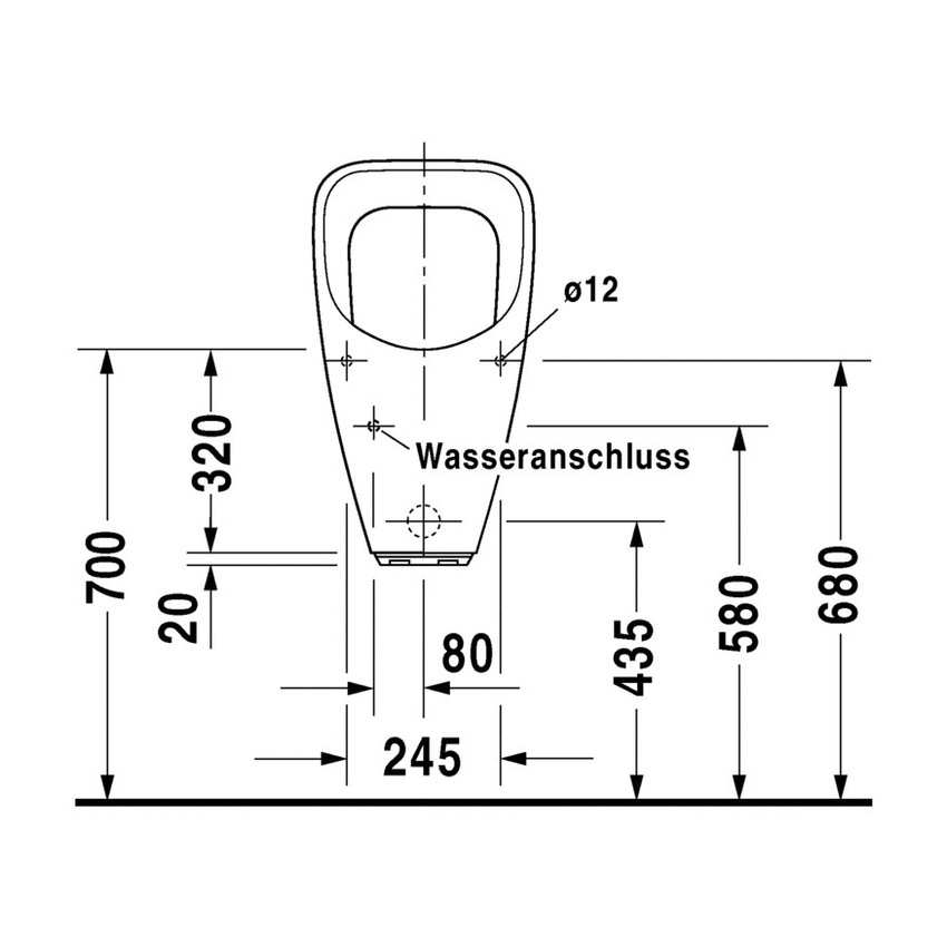 Immagine di Duravit ORINATOI Ultronic, modello elettronico a batteria, entrata posteriore nascosta, ad aspirazione, scarico orizzontale, con mosca, colore bianco 0830370007