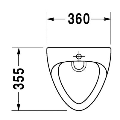 Immagine di Duravit ORINATOI Jim, entrata a vista dall'alto, ad aspirazione, scarico a scelta orizzontale nascosto o verticale a vista, senza mosca, colore bianco 0850350000