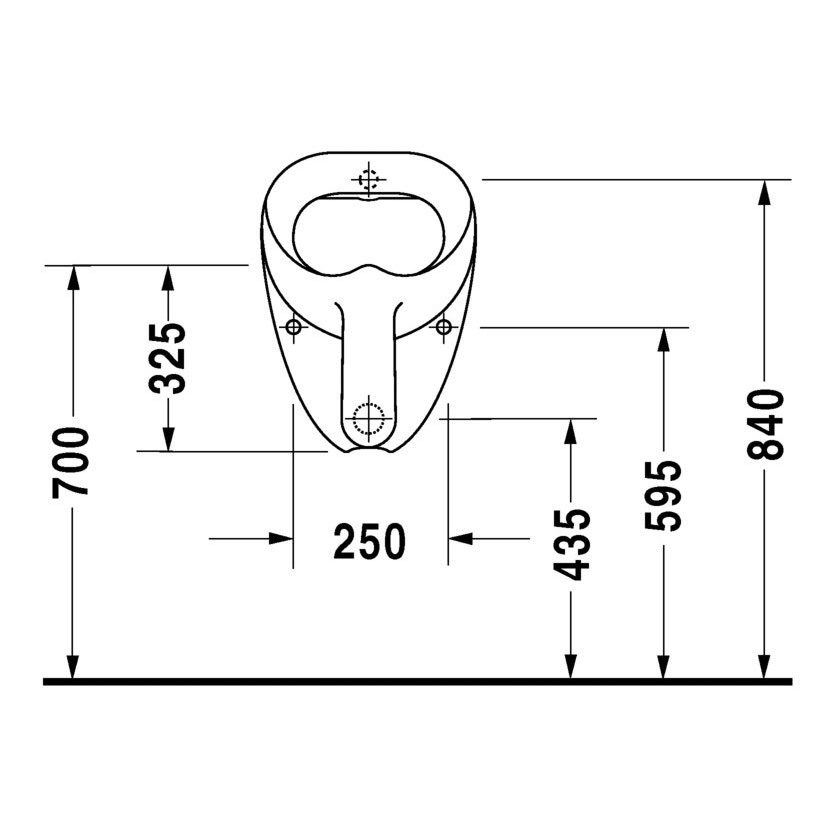 Immagine di Duravit ORINATOI Bill, entrata posteriore nascosta, ad aspirazione, scarico a scelta orizzontale nascosto o verticale a vista, senza mosca, colore bianco 0851350000