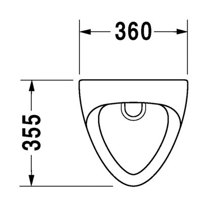 Immagine di Duravit ORINATOI Bill, entrata posteriore nascosta, ad aspirazione, scarico a scelta orizzontale nascosto o verticale a vista, senza mosca, colore bianco 0851350000
