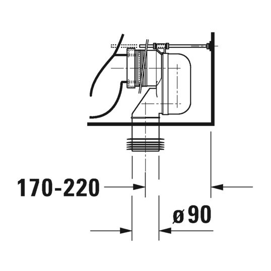 Immagine di Duravit SENSOWASH® vaso a pavimento DuraStyle a cacciata, senza cassetta, solo in abbinamento a SensoWash, UWL classe 1, colore bianco 2156590000