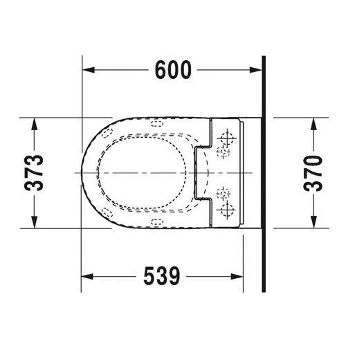 Immagine di Duravit SENSOWASH® vaso a pavimento Me by Starck a cacciata filo parete, scarico orizzontale, solo in abbinamento a SensoWash, UWL classe 1, colore bianco 2169590000