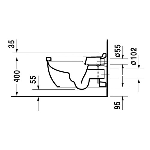 Immagine di Duravit SENSOWASH® vaso sospeso Starck 3 a cacciata, solo in abbinamento a SensoWash, UWL classe 1, colore bianco 2226590000