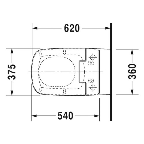 Immagine di Duravit SENSOWASH® vaso sospeso DuraStyle a cacciata, solo in abbinamento a SensoWash, UWL classe 1, colore bianco 2537590000