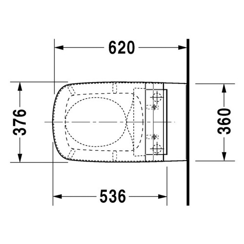 Immagine di Duravit SENSOWASH® vaso sospeso DuraStyle a cacciata, solo in abbinamento a SensoWash, UWL classe 1, colore bianco 2537590000