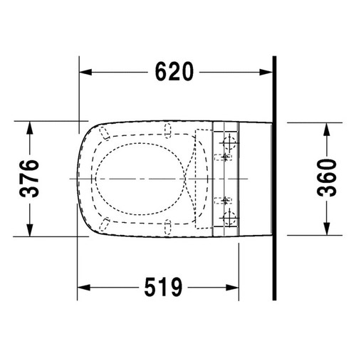 Immagine di Duravit SENSOWASH® set sedile elettronico SensoWash® Slim per DuraStyle e vaso sospeso DuraStyle Rimless, colore bianco 631001002004300