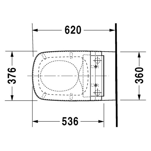 Immagine di Duravit SENSOWASH® set sedile elettronico SensoWash® Slim per DuraStyle e vaso sospeso DuraStyle Rimless, colore bianco 631001002004300