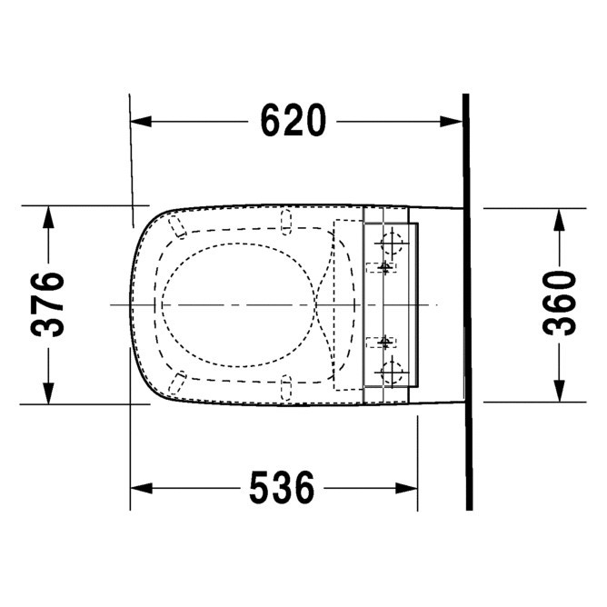 Immagine di Duravit SENSOWASH® set sedile elettronico SensoWash® Slim per DuraStyle e vaso sospeso DuraStyle Rimless, colore bianco 631001002004300