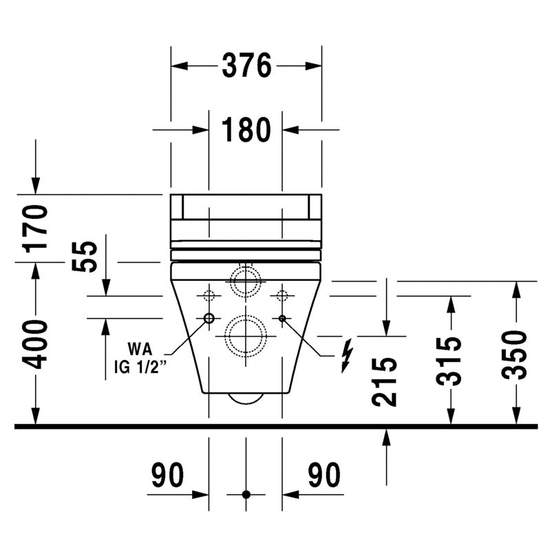 Immagine di Duravit SENSOWASH® set sedile elettronico SensoWash® Slim per DuraStyle e vaso sospeso DuraStyle Rimless, colore bianco 631001002004300