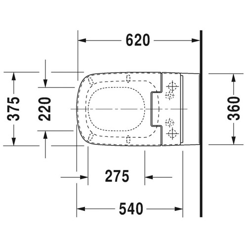 Immagine di Duravit SENSOWASH® set sedile elettronico SensoWash® Slim per DuraStyle e vaso sospeso DuraStyle Rimless, colore bianco 631001002004300