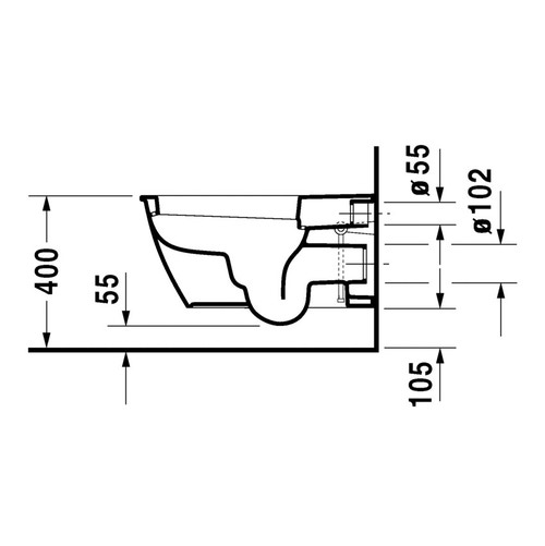 Immagine di Duravit SENSOWASH® vaso sospeso Darling New a cacciata, solo in abbinamento a SensoWash, UWL classe 1, colore bianco 2544590000