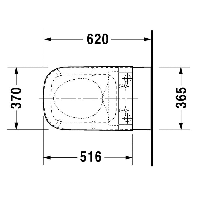 Immagine di Duravit SENSOWASH® vaso sospeso Happy D.2 a cacciata, senza brida, solo in abbinamento a SensoWash, UWL classe 1, colore bianco 2550590000