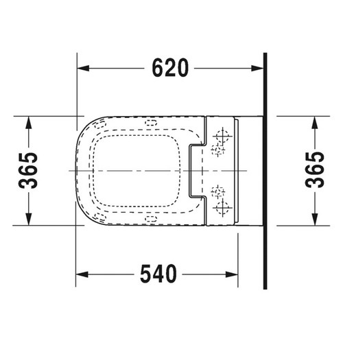Immagine di Duravit SENSOWASH® vaso sospeso Happy D.2 a cacciata, senza brida, solo in abbinamento a SensoWash, UWL classe 1, colore bianco 2550590000