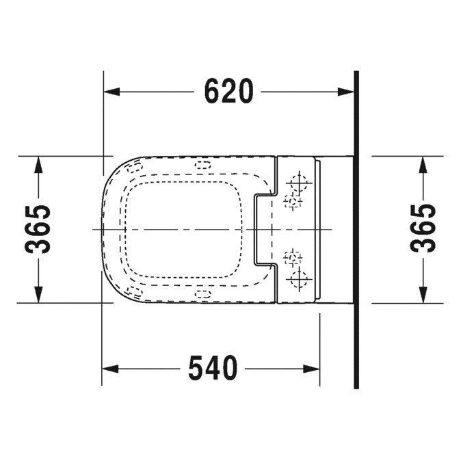Immagine di Duravit SENSOWASH® vaso sospeso Happy D.2 a cacciata, senza brida, solo in abbinamento a SensoWash, UWL classe 1, colore bianco 2550590000