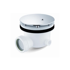 Immagine di Flaminia sifone con piletta in ceramica Ø 90 mm per piatti doccia, colore bianco finitura lucido PLFC