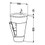 Immagine di Duravit STARCK 1 base sottolavabo a pavimento L.56 cm H.82.5 cm, colore nero finitura lucido S1952004040