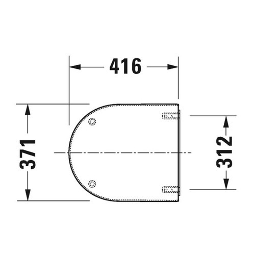 Immagine di Duravit STARCK 3 sedile con coperchio per vaso Vital, con gommini ad angolo e cerniere continue, cerniere in acciaio inox, senza chiusura rallentata, colore bianco 0062410000