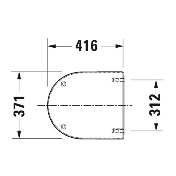 Immagine di Duravit STARCK 3 sedile con coperchio per vaso Vital, con gommini ad angolo e cerniere continue, cerniere in acciaio inox, senza chiusura rallentata, colore bianco 0062410000