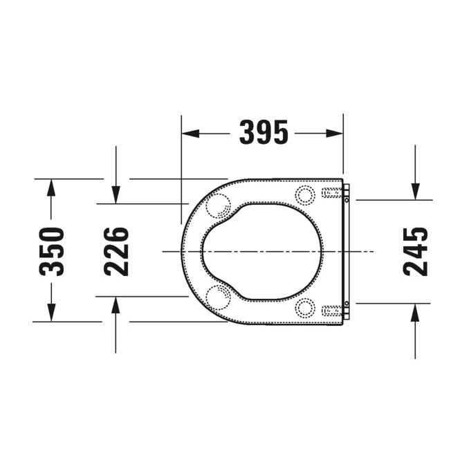Immagine di Duravit STARCK 3 sedile con coperchio per vaso Vital, con gommini ad angolo e cerniere continue, cerniere in acciaio inox, senza chiusura rallentata, colore bianco 0062410000