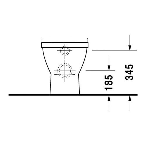 Immagine di Duravit STARCK 3 vaso a pavimento a cacciata per cassetta a incasso o esterna, con scarico orizzontale, senza sedile, fabbisogno di acqua di risciacquo 6 l, UWL classe 2, colore bianco 0124090000