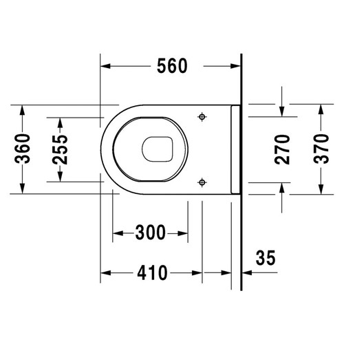 Immagine di Duravit STARCK 3 vaso a pavimento a cacciata per cassetta a incasso o esterna, con scarico orizzontale, senza sedile, fabbisogno di acqua di risciacquo 6 l, UWL classe 2, WonderGliss, colore bianco 01240900001