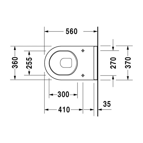 Immagine di Duravit STARCK 3 vaso a pavimento a cacciata per cassetta a incasso o esterna, con scarico orizzontale, senza sedile, fabbisogno di acqua di risciacquo 6 l, UWL classe 2, HygieneGlaze, colore bianco 0124092000