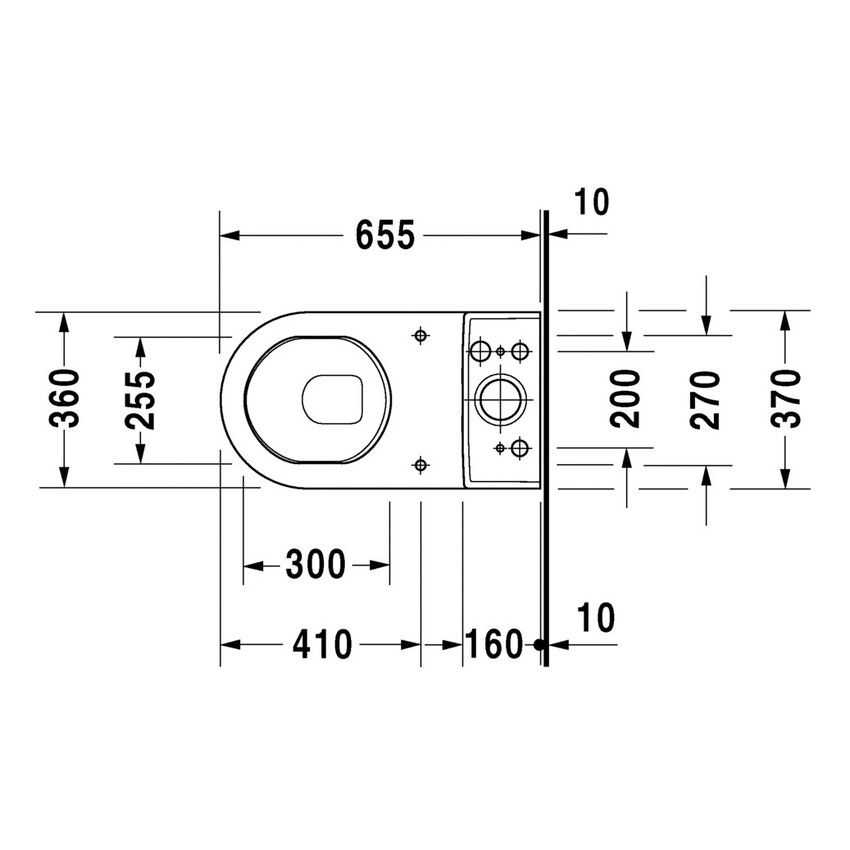 Immagine di Duravit STARCK 3 vaso monoblocco a pavimento a cacciata, per cassetta appoggiata non inclusa, senza sedile, con scarico verticale, fabbisogno di acqua di risciacquo 6 l, UWL classe 2, colore bianco 0126010000