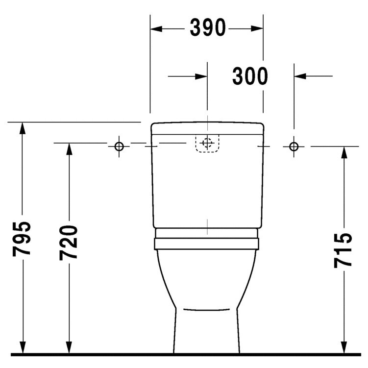 Duravit Starck Vaso Monoblocco A Pavimento A Cacciata Per Cassetta Appoggiata Non