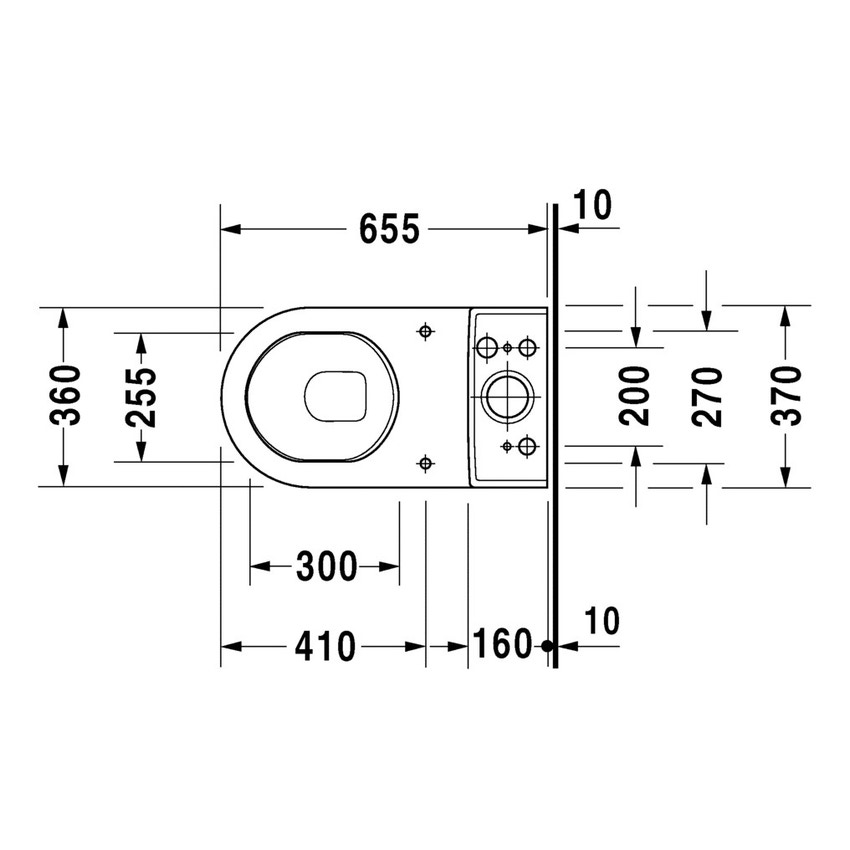 Immagine di Duravit STARCK 3 vaso monoblocco a pavimento a cacciata, per cassetta appoggiata non inclusa, senza sedile, con scarico orizzontale, fabbisogno di acqua di risciacquo 6 l, UWL classe 2, colore bianco 0126090000