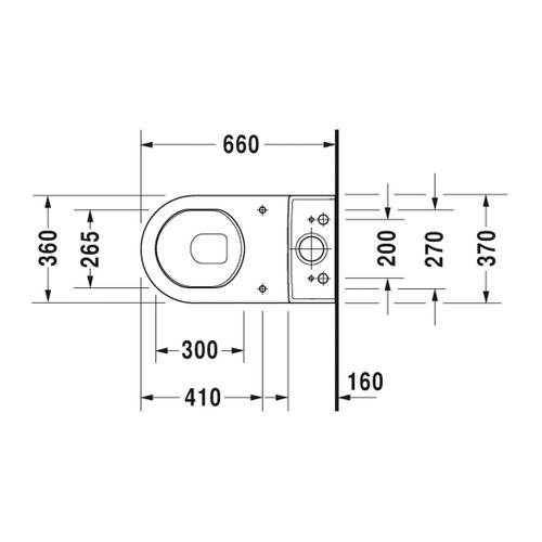Immagine di Duravit STARCK 3 vaso monoblocco a pavimento a cacciata, senza cassetta e senza sedile, fabbisogno di acqua di risciacquo 6 l, UWL classe 2, colore bianco 0128090000