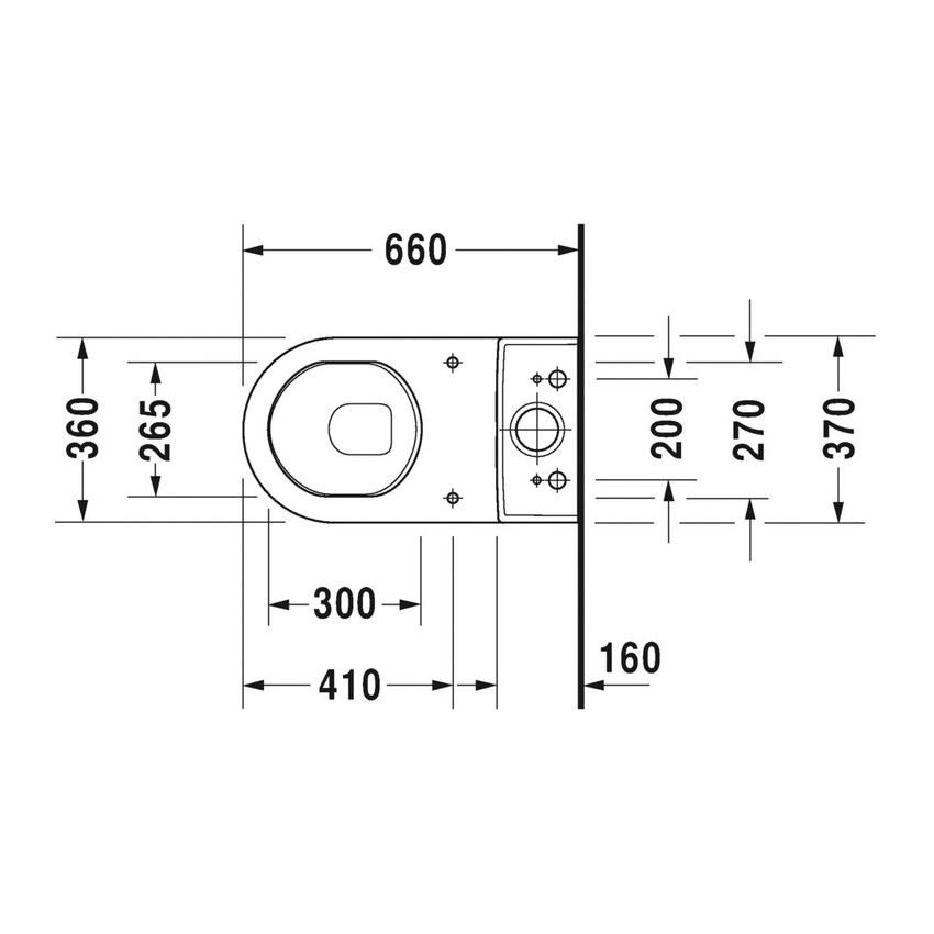 Immagine di Duravit STARCK 3 vaso monoblocco a pavimento a cacciata, senza cassetta e senza sedile, fabbisogno di acqua di risciacquo 6 l, UWL classe 2, colore bianco 0128090000
