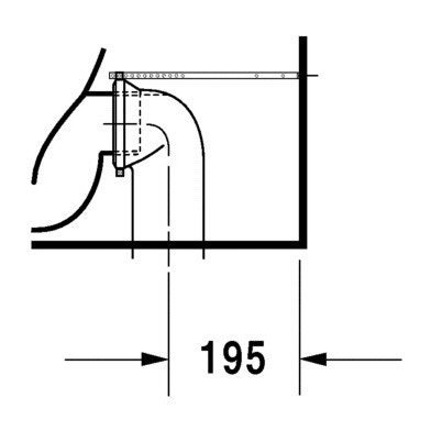 Immagine di Duravit STARCK 3 vaso monoblocco a pavimento a cacciata, senza cassetta e senza sedile, fabbisogno di acqua di risciacquo 6 l, UWL classe 2, colore bianco 0128090000