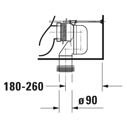 Immagine di Duravit STARCK 3 vaso monoblocco a pavimento a cacciata, senza cassetta e senza sedile, fabbisogno di acqua di risciacquo 6 l, UWL classe 2, colore bianco 0128090000