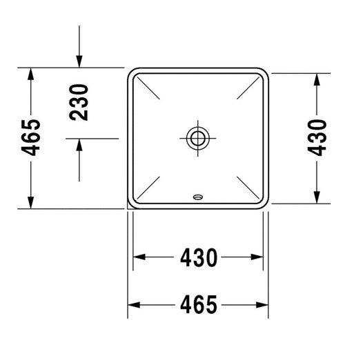 Immagine di Duravit STARCK 3 lavabo da incasso 43 cm senza foro per rubinetteria, per incasso sottopiano, con troppopieno, senza bordo per rubinetteria, colore bianco 0305430000