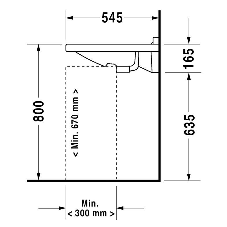 Immagine di Duravit STARCK 3 lavabo Vital 60 cm monoforo, con troppopieno e bordo per rubinetteria, lato inferiore smaltato, WonderGliss, colore bianco 03096000001