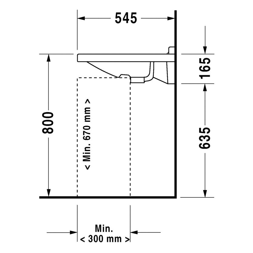 Immagine di Duravit STARCK 3 lavabo Vital Med 60 cm con foro diaframmato per rubinetteria, senza troppopieno, con bordo per rubinetteria, lato inferiore smaltato, WonderGliss, colore bianco 03126000001