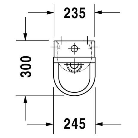 Immagine di Duravit STARCK 3 orinatoio entrata a vista dall'alto, senza brida, con mosca, WonderGliss, colore bianco 08262500071