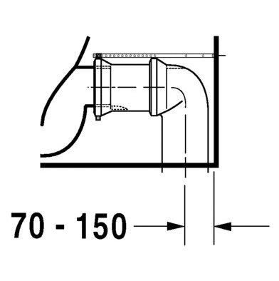 Immagine di Duravit STARCK 3 vaso monoblocco a pavimento Comfort a cacciata, per cassetta appoggiata non inclusa, senza sedile, fabbisogno di acqua di risciacquo 6 l, UWL classe 2, colore bianco 2104090000