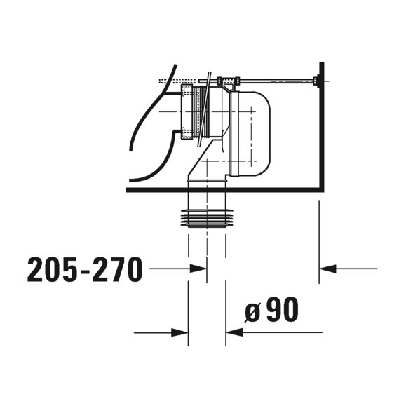 Immagine di Duravit STARCK 3 vaso monoblocco a pavimento Comfort a cacciata, per cassetta appoggiata non inclusa, senza sedile, fabbisogno di acqua di risciacquo 6 l, UWL classe 2, HygieneGlaze, colore bianco 2104092000