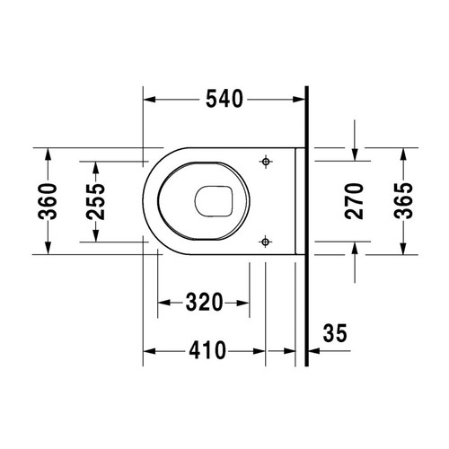 Immagine di Duravit STARCK 3 vaso sospeso a cacciata, senza sedile, fabbisogno di acqua di risciacquo 4,5 l, UWL classe 1, colore bianco 2200090000