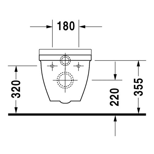 Immagine di Duravit STARCK 3 vaso sospeso Vital a cacciata, per portatori di handicap, profondità 70 cm, fabbisogno di acqua di risciacquo 6 l, UWL classe 2, HygieneGlaze, colore bianco 2203092000