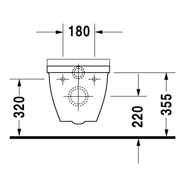 Immagine di Duravit STARCK 3 vaso sospeso Vital a cacciata, per portatori di handicap, profondità 70 cm, fabbisogno di acqua di risciacquo 6 l, UWL classe 2, HygieneGlaze, colore bianco 2203092000