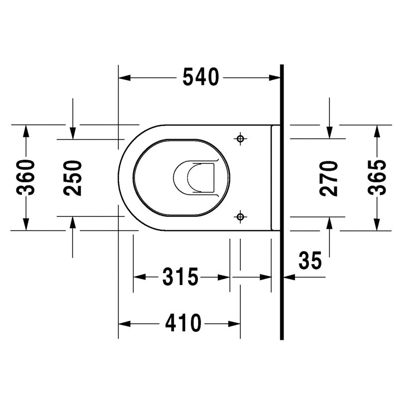 Immagine di Duravit STARCK 3 vaso sospeso a cacciata, senza sedile, fabbisogno di acqua di risciacquo 4,5 l, UWL classe 1, colore bianco 2225090000