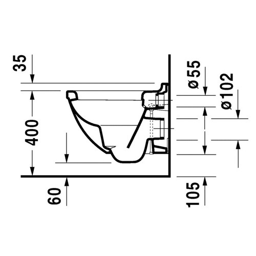 Immagine di Duravit STARCK 3 set sanitari sospesi, vaso Compact a cacciata, sedile con coperchio, senza chiusura rallentata, bidet monoforo con troppopieno, colore bianco 2227090000+2280150000+0063810000