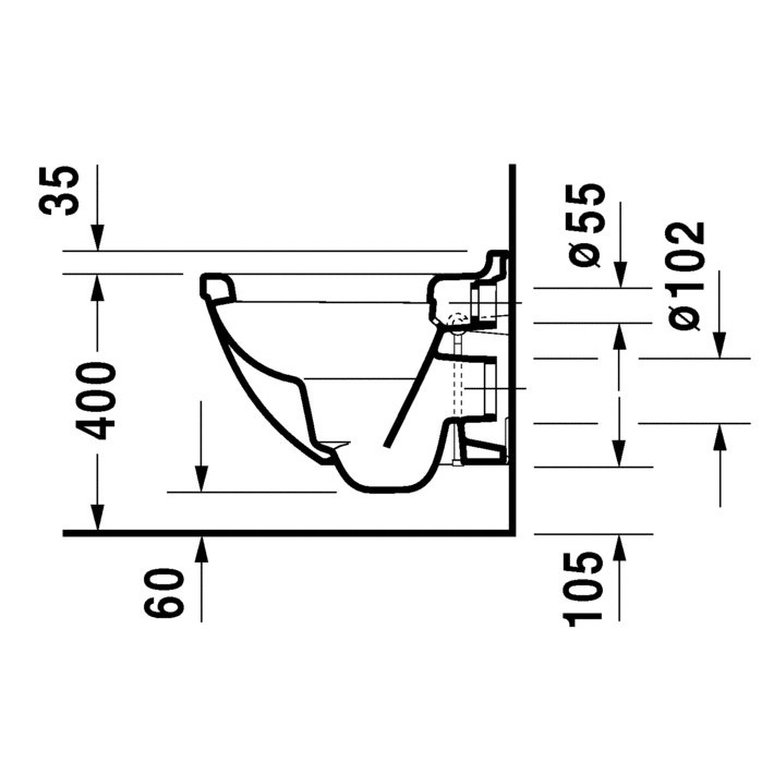 Immagine di Duravit STARCK 3 set sanitari sospesi, vaso Compact a cacciata, sedile con coperchio, senza chiusura rallentata, bidet monoforo con troppopieno, colore bianco 2227090000+2280150000+0063810000