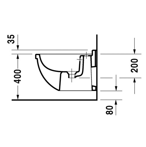 Immagine di Duravit STARCK 3 bidet sospeso monoforo, con troppopieno, con bordo per rubinetteria, colore bianco 2230150000