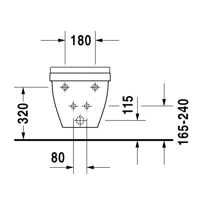 Immagine di Duravit STARCK 3 set sanitari sospesi, vaso Compact a cacciata, sedile con coperchio, senza chiusura rallentata, bidet monoforo con troppopieno, colore bianco 2227090000+2280150000+0063810000