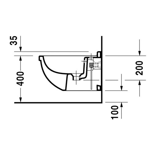Immagine di Duravit STARCK 3 set sanitari sospesi, vaso Compact a cacciata, sedile con coperchio, senza chiusura rallentata, bidet monoforo con troppopieno, colore bianco 2227090000+2280150000+0063810000