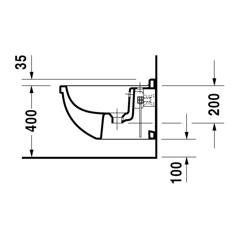 Immagine di Duravit STARCK 3 set sanitari sospesi, vaso Compact a cacciata, sedile con coperchio, senza chiusura rallentata, bidet monoforo con troppopieno, colore bianco 2227090000+2280150000+0063810000
